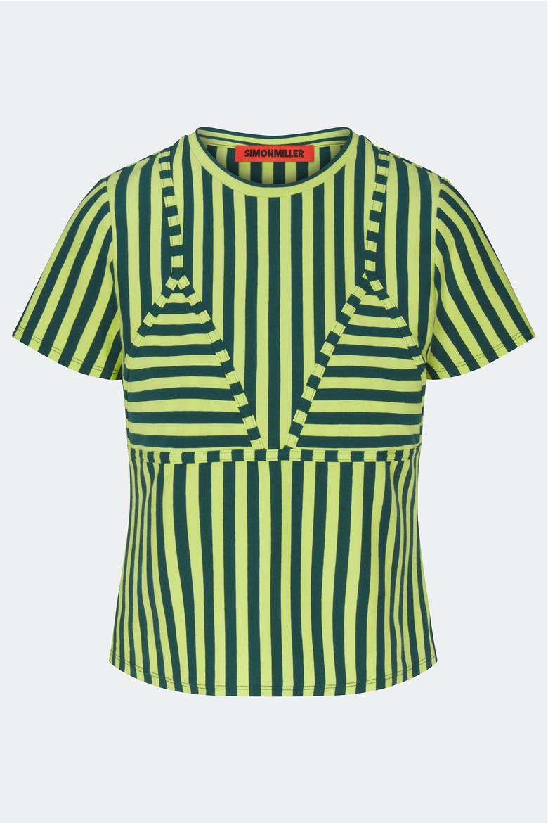 Kini Striped T-Shirt, Main, color, Lime Stripe
