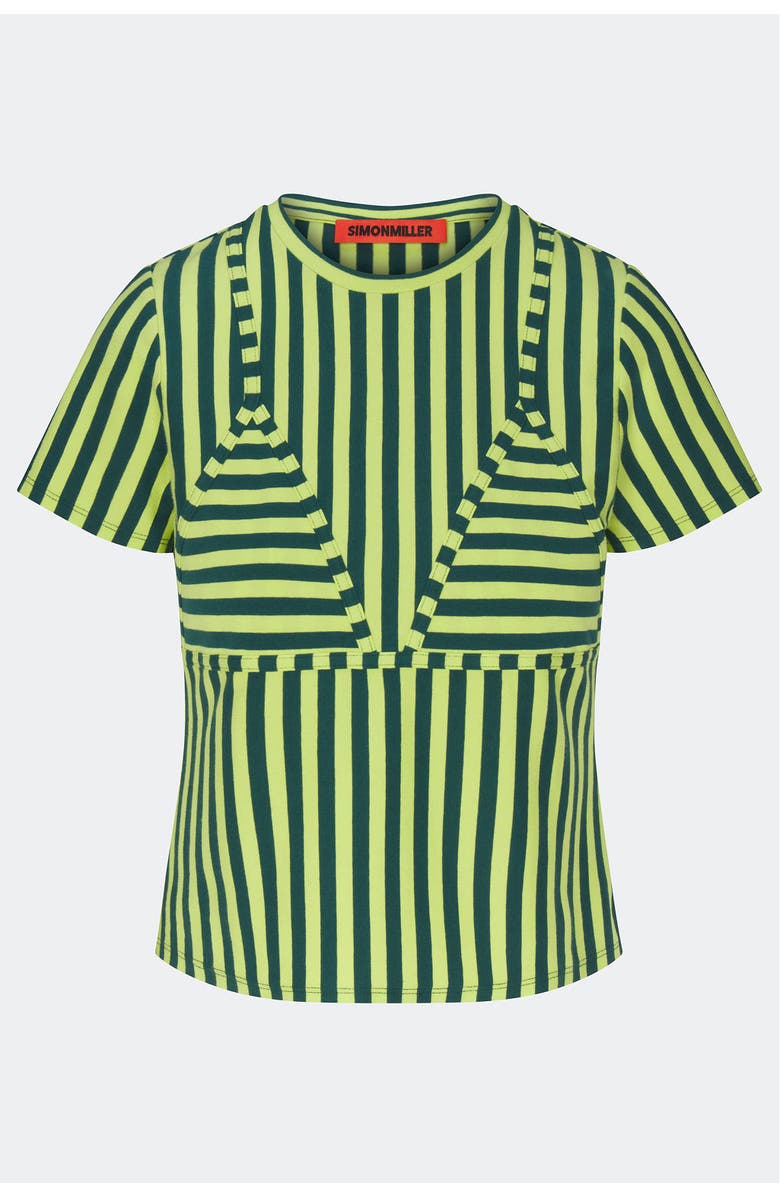 SIMONMILLER Kini Striped T-shirt, Main, color, Lime Stripe