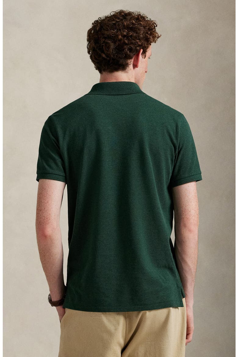 Solid Cotton Polo Shirt, Alternate, color, SCOTCH PINE HEATHER