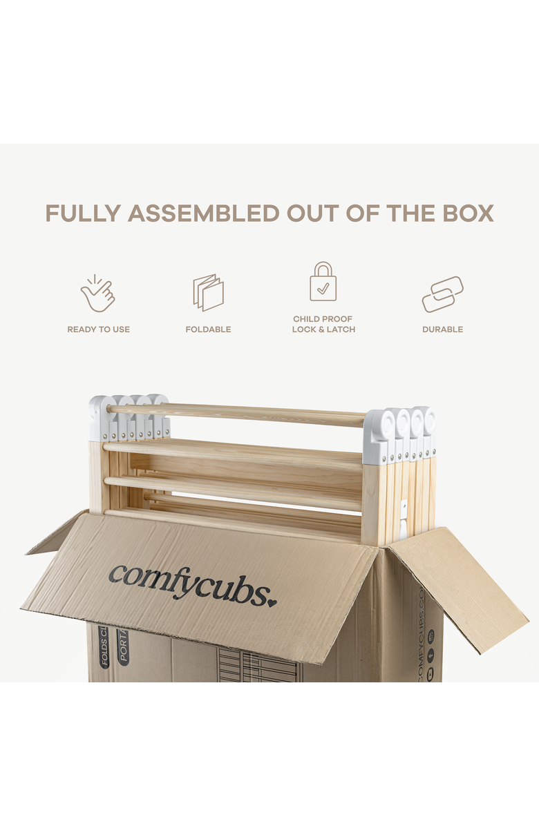 Comfy Cubs Playpen for Toddler and Babies, Alternate, color, Natural Wood