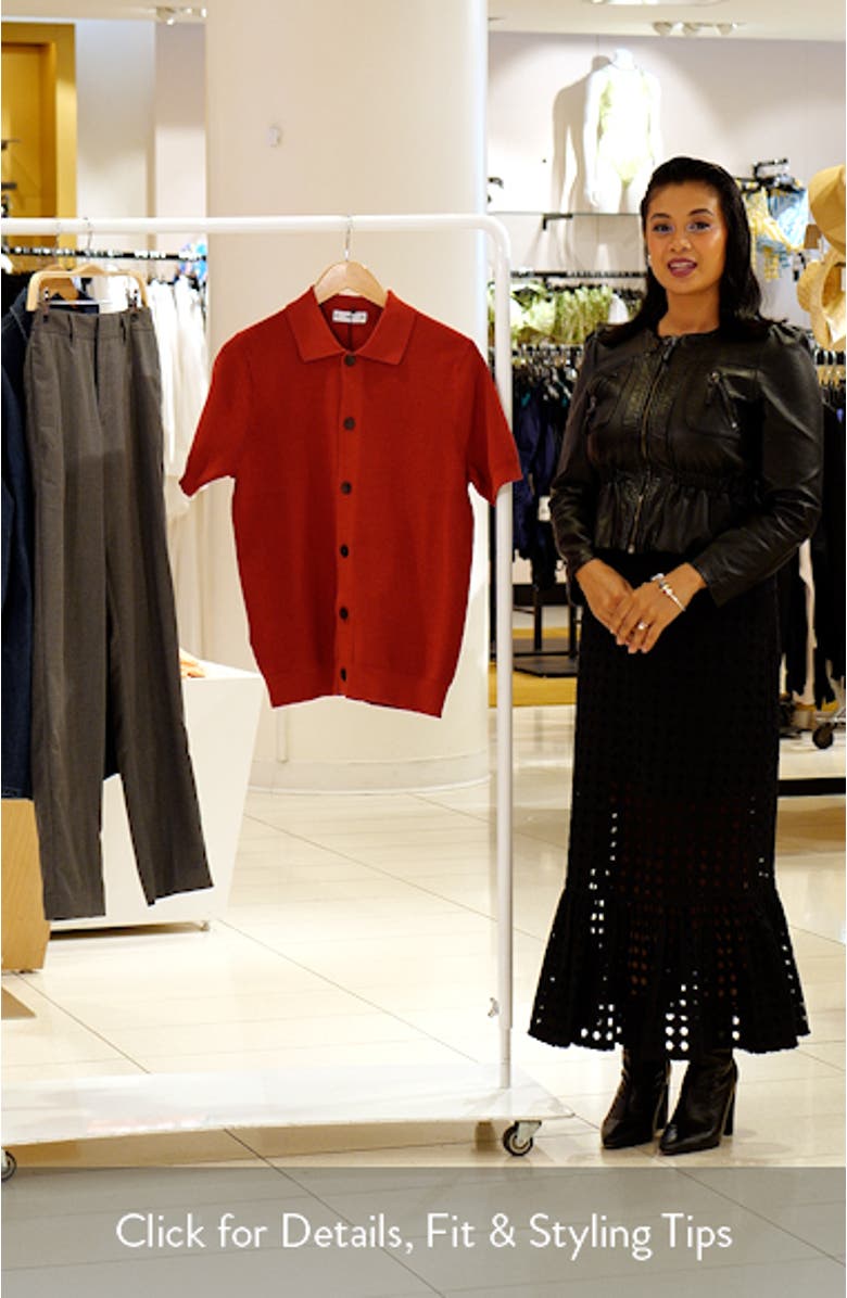 Short Sleeve Knit Button-Up Shirt, sales video thumbnail