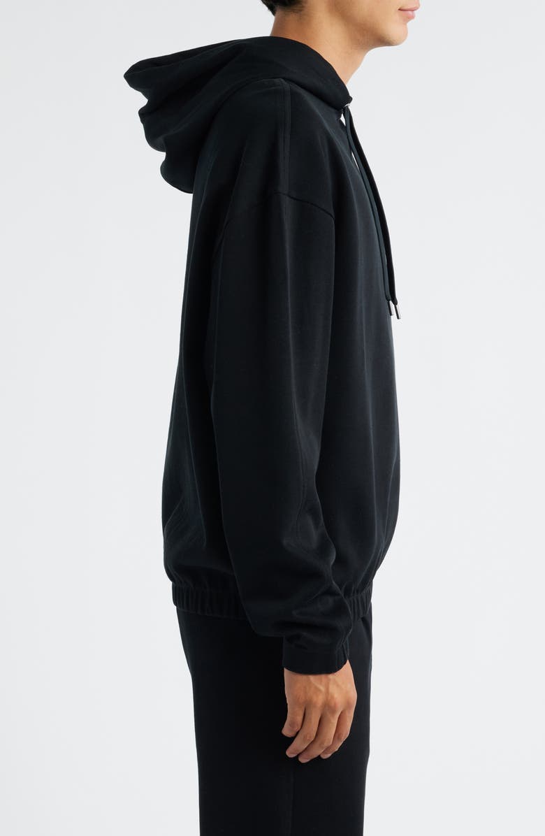 BOSS Stevens Cotton Pullover Hoodie, Alternate, color, Black