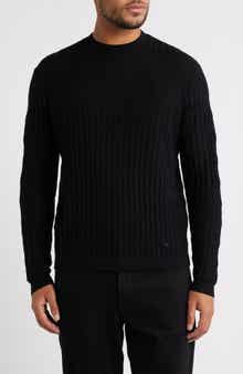 Emporio Armani Tonal Diamond Wool Sweater