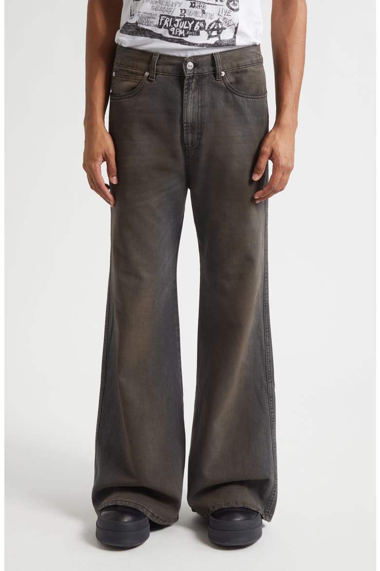 Phat Slouchy Flare Jeans, Main, color, DIRTY OUTCAST GREY