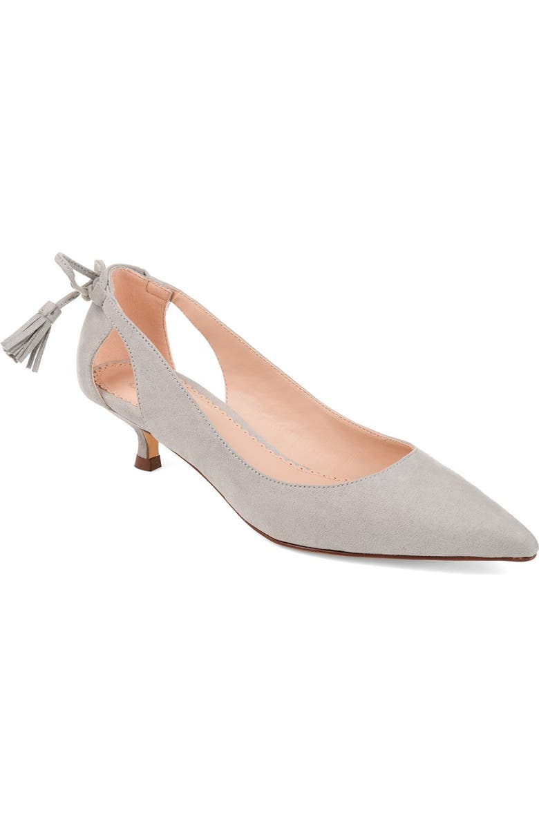 Journee Collection JOURNEE Bindi Kitten Heel Pump, Main, color, Grey