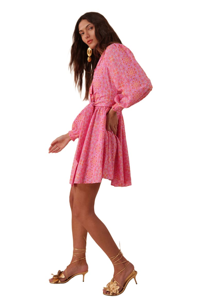 Hale Bob Kehlani Eyelet Wrap Dress, Alternate, color, 