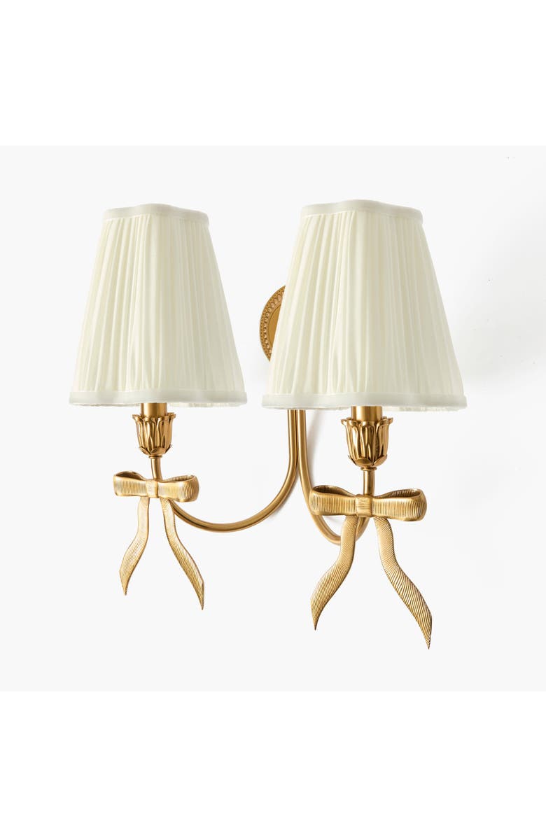 Mrs. Alice Marilyn Bow Rechargeable Double Wall Light, Alternate, color, Brass