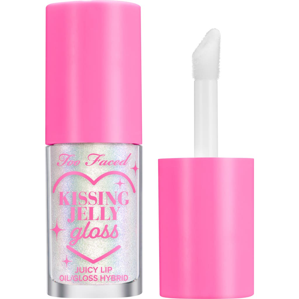 Too Faced Kissing Jelly Lip Oil Gloss In Strawberry Frosting
