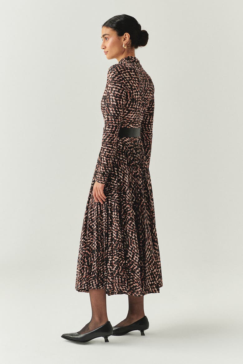 Aspyn K. Midi Dress, Alternate, color, Black Patterned