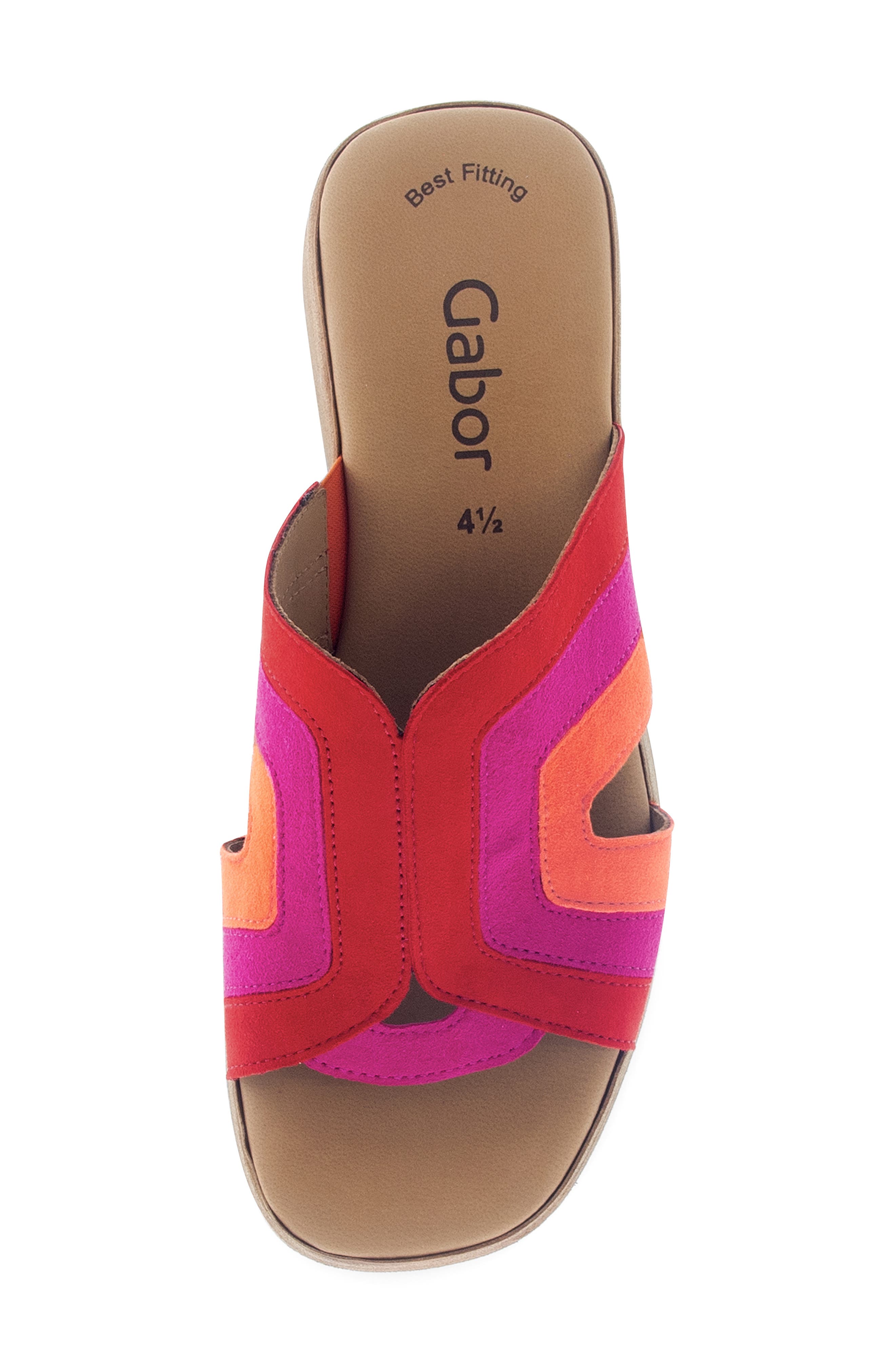 Gabor 64.521 Platform Slide Sandal, Alternate, color, Fire