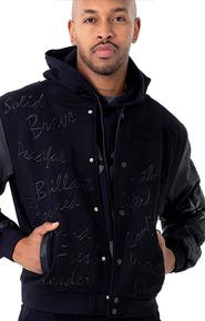 Dai Moda Men's Affirmation Letterman Jacket