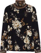Camilla Flamenco Folklore Print Jersey Turtleneck Top