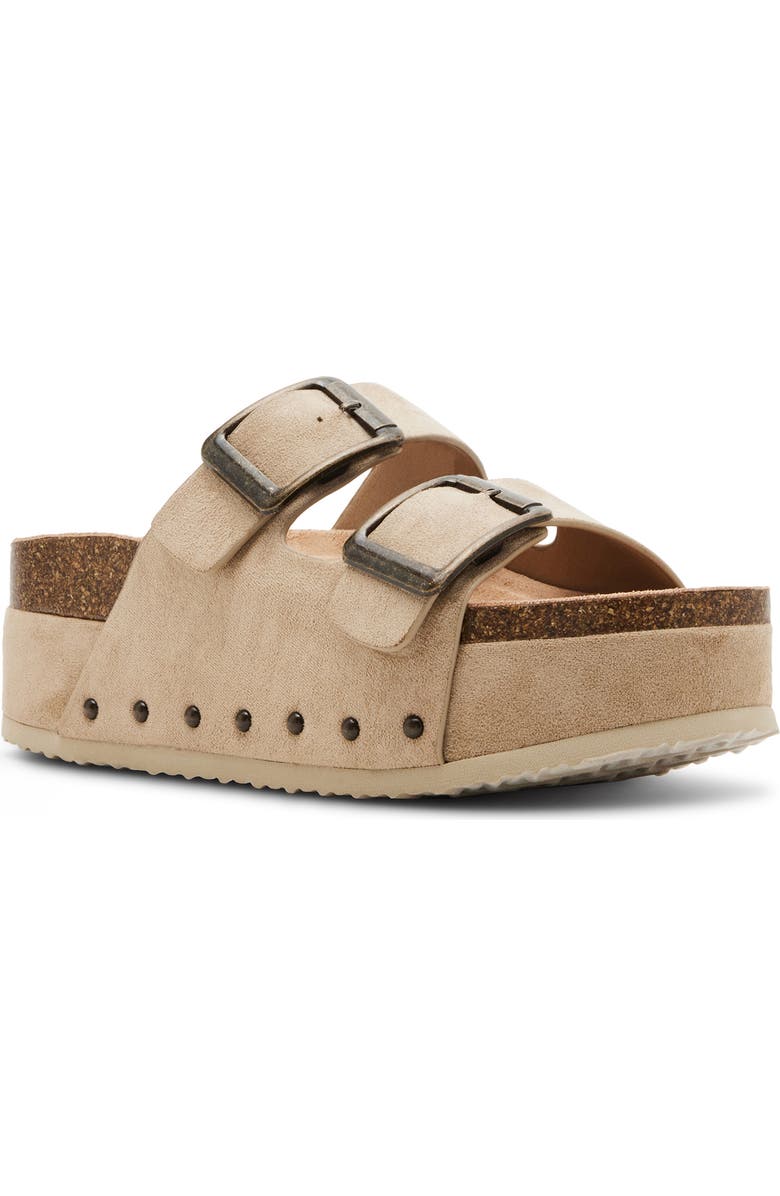 Madden Girl Babess Slide Sandal, Main, color, Taupe Fab