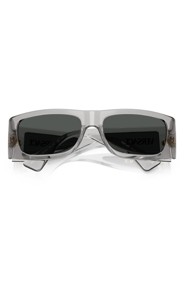 Versace 57mm Pillow Sunglasses, Alternate, color, Grigio Transparent