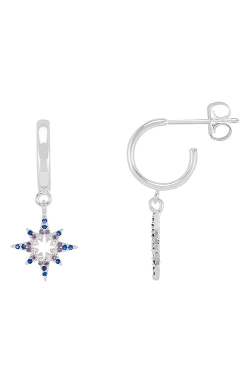 Estella Bartlett Mixed North Star Hoop Earrings In Metallic