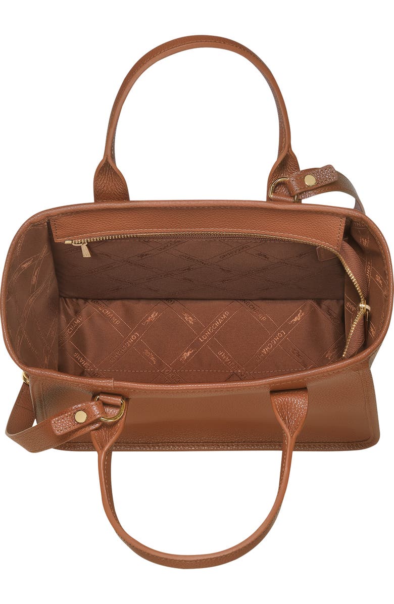 Longchamp Le Foulonné Leather Top Handle Bag, Alternate, color,