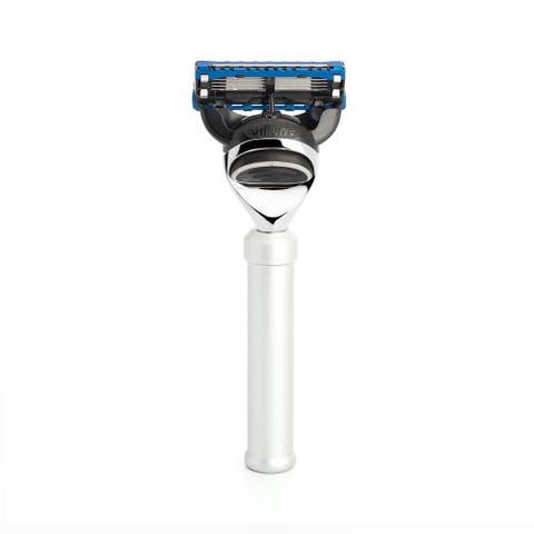 Travel Silver Anodized Aluminum Fusion Travel Razor