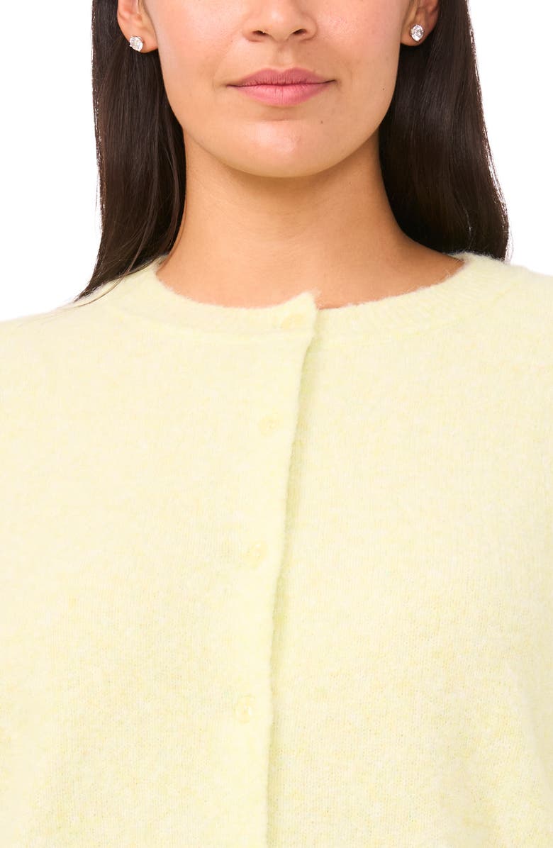 Halogen<sup>®</sup> Fuzzy Crewneck Cardigan, Alternate, color, White Jade