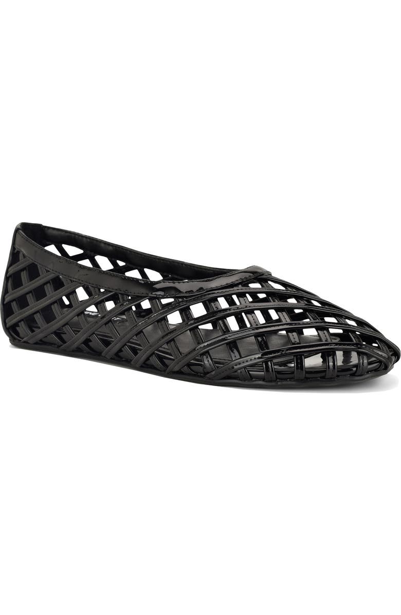 Nine West Dippy Woven Flat, Main, color, Black