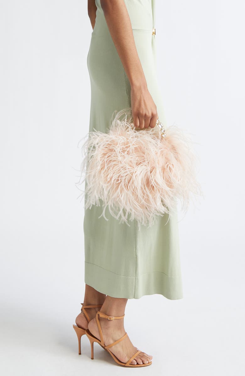 L’alingi Taliyah Feather Top Handle Bag, Alternate, color, Beige