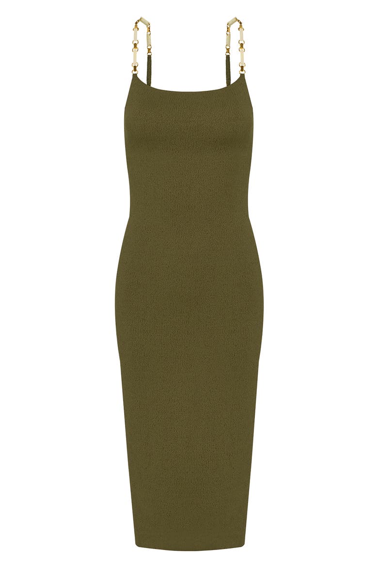 Malika Midi Dress, Alternate, color, DARK GREEN