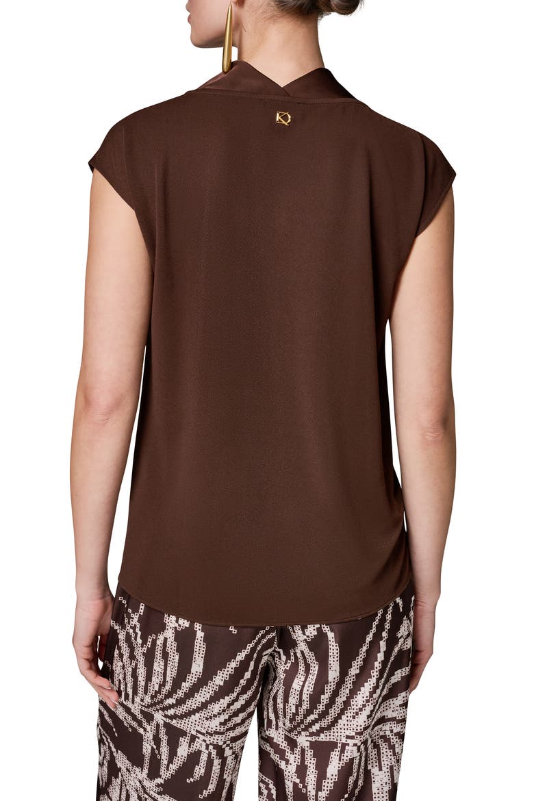 Cowl Neck Mixed Media Top, Alternate, color, CANYON
