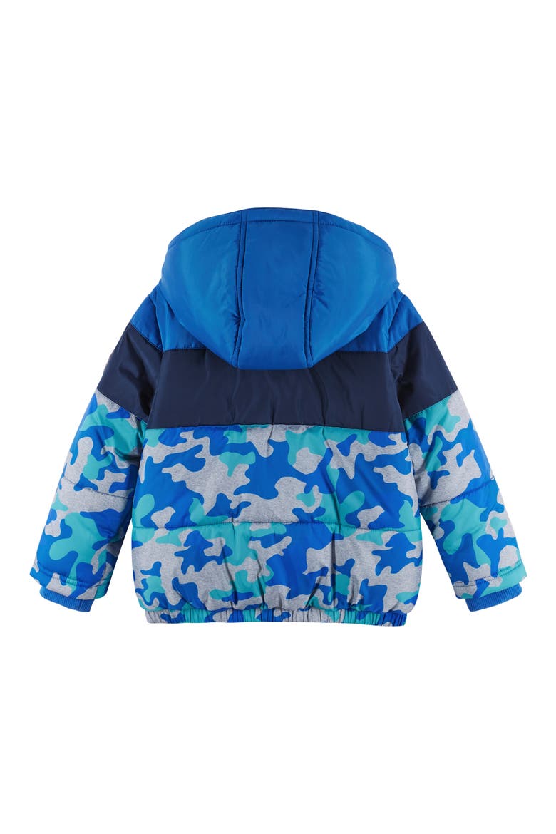Kids' Puffer Jacket, Alternate, color, BLUE CAMO