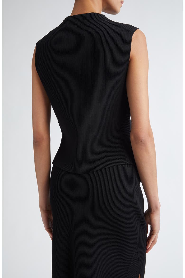 Rib Sleeveless Top, Alternate, color, BLACK