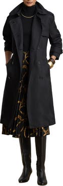 Lauren Ralph Lauren Drapey Linen Blend Trench Coat