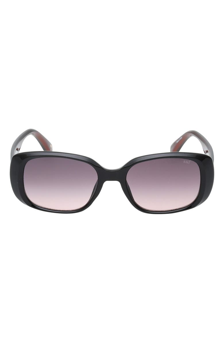 abercrombie kids Kids' Rectangular Sunglasses, Main, color, Shiny Black / Gradient Smoke