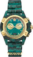 Versace Icon Active Chronograph Silicone Strap Watch, 44mm