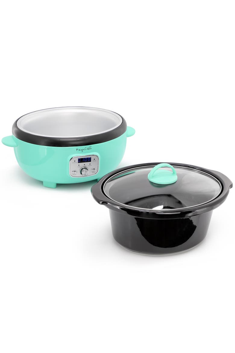 6.9 Quart Oval Electric Slow Cooker, Alternate, color, Blue