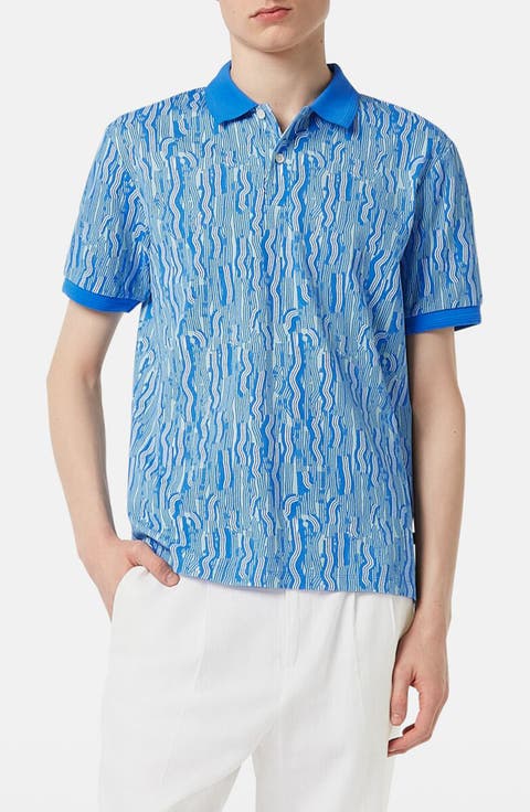 Regular Print Micro Print Cotton Polo