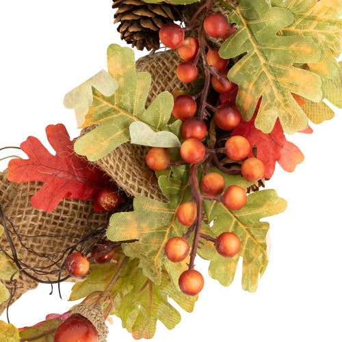 Northlight Berries And Pinecones Artificial Fall Harvest Twig Wreath, 18-inch, Unlit In Multi