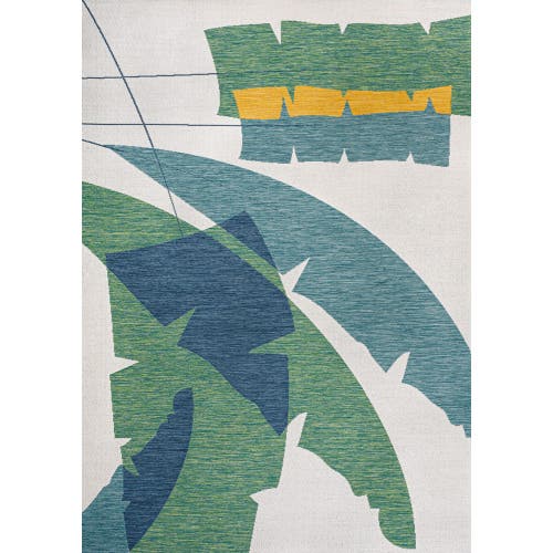Jonathan Y Shelby Coastal Vintage Abstract Palm Leaf Indoor/outdoor Area Rug