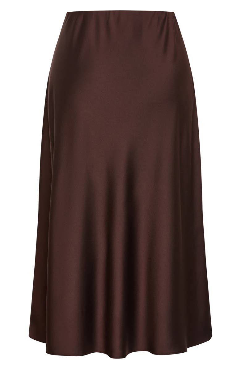 City Chic Miranda Midi Skirt, Alternate, color, Truffle