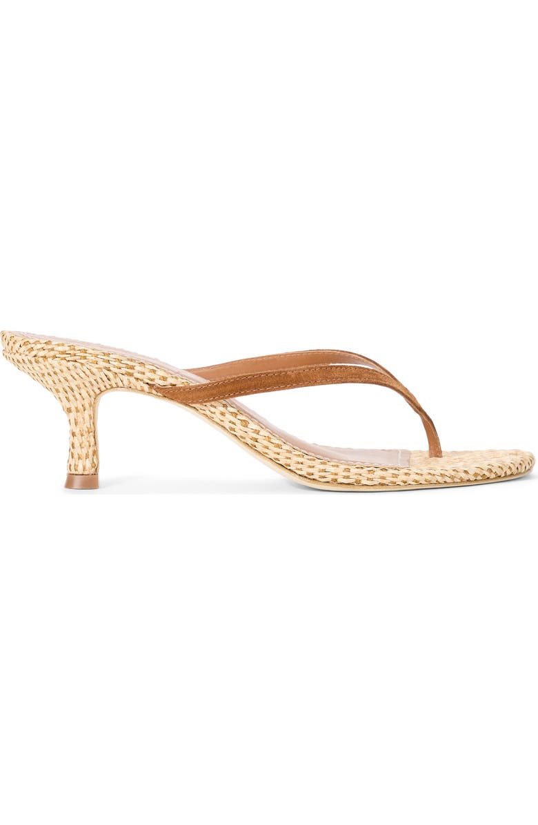 STAUD Freja Woven Thong Slide Sandal, Alternate, color, Tabac