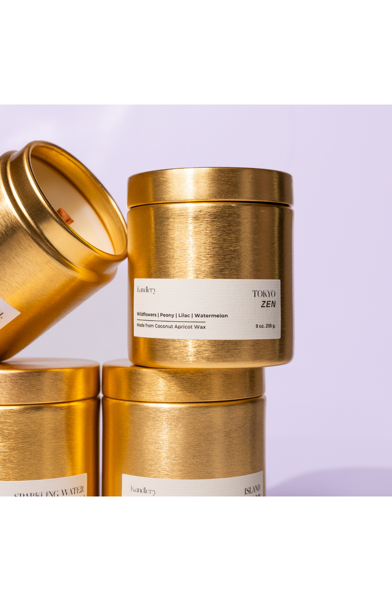 Kandlery Tokyo Zen Japanese Rose Peony Luxury Candle, Alternate, color, NO COLOR