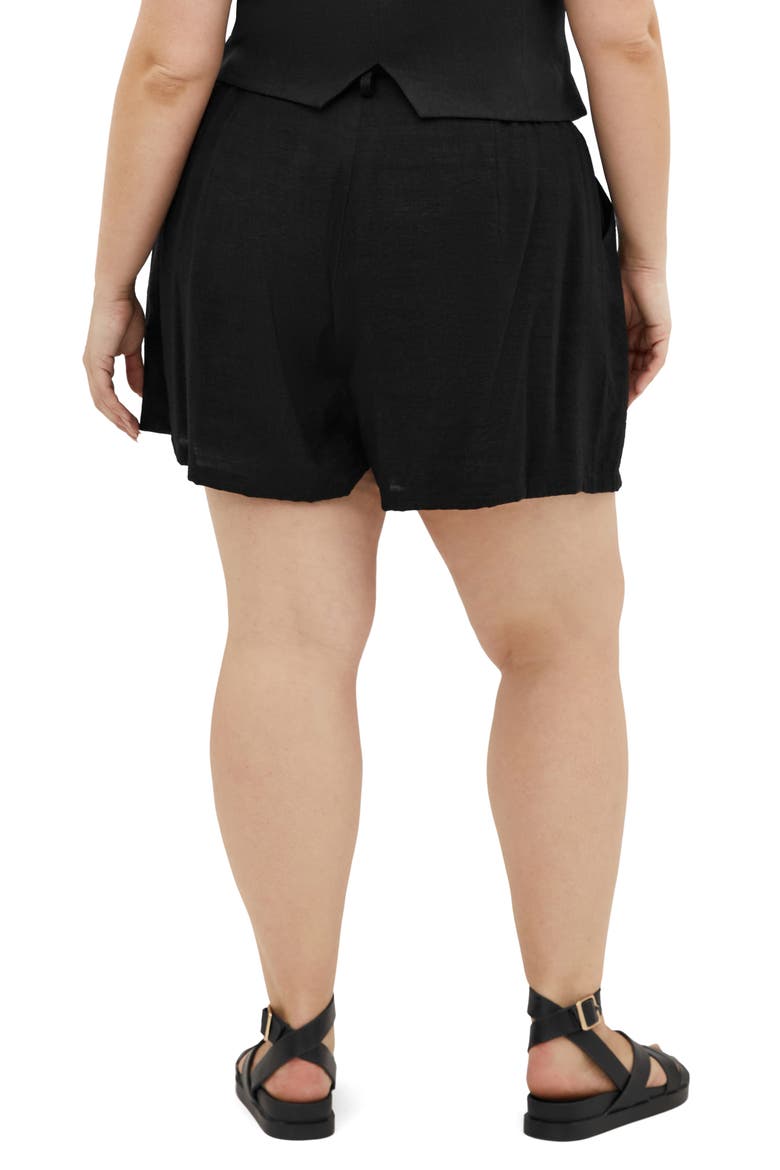 Bella Woven Shorts, Alternate, color, BLACK