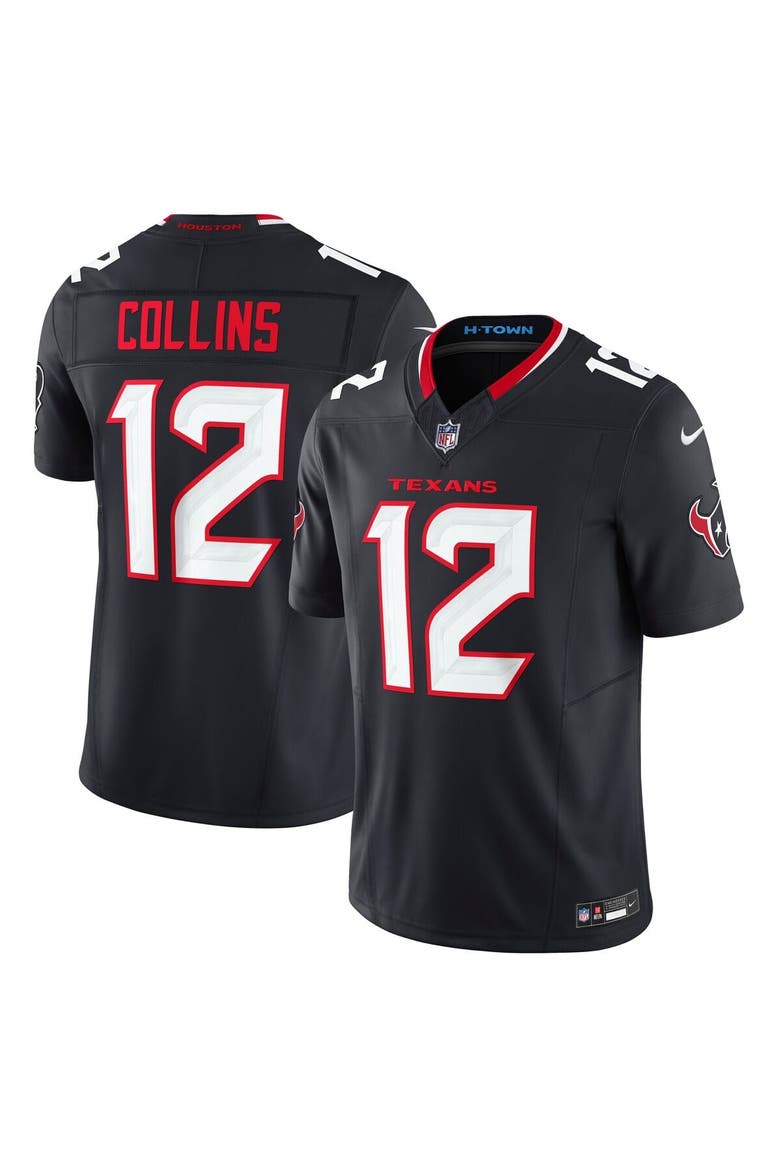 Men's Nike Nico Collins Navy Houston Texans Team Vapor F.U.S.E. Limited Jersey, Main, color, Navy