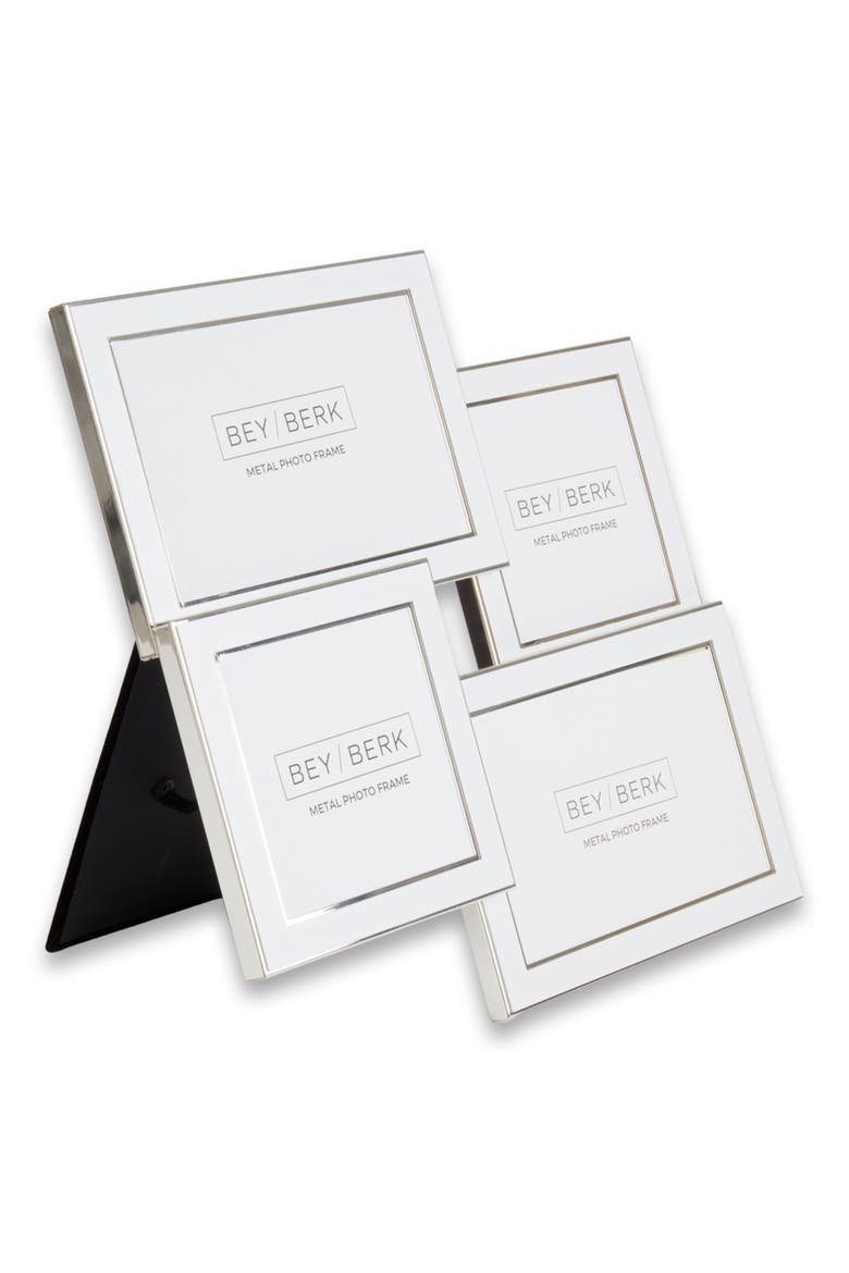 Four Photo Collage Frame, Alternate, color, SILVER
