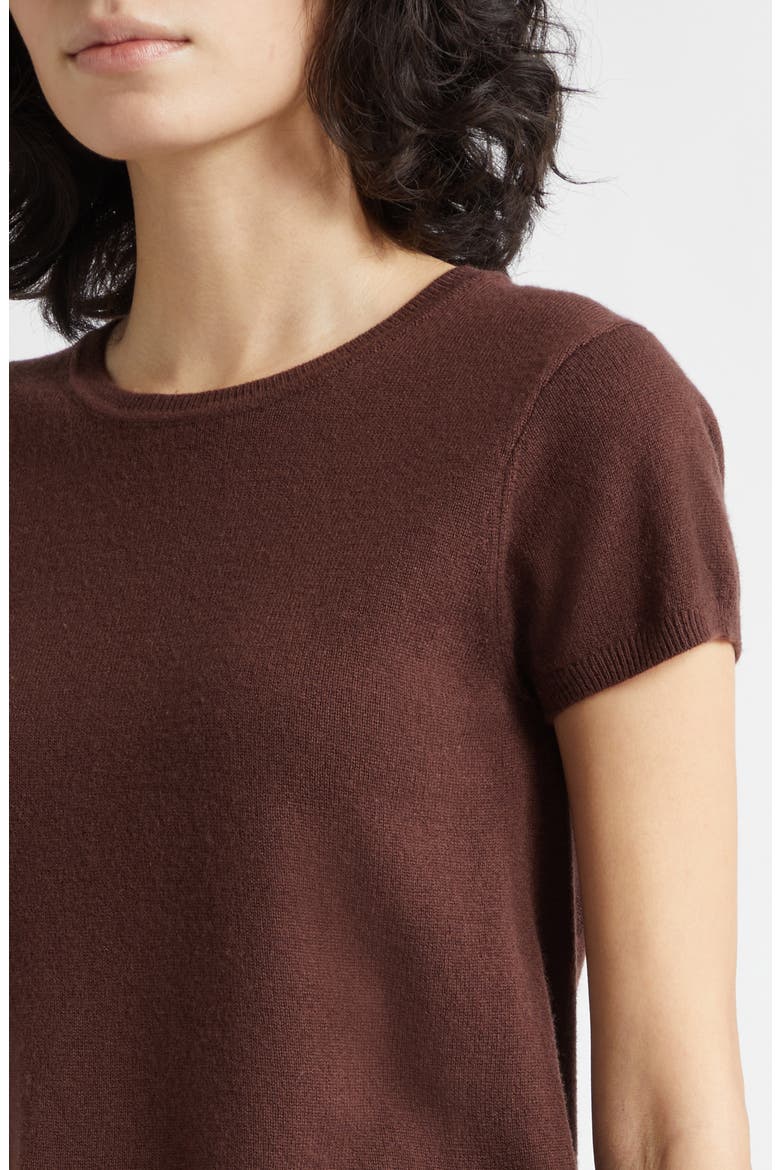 Freddie Knit Merino Wool & Cashmere T-Shirt, Alternate, color, CHOCOLATE