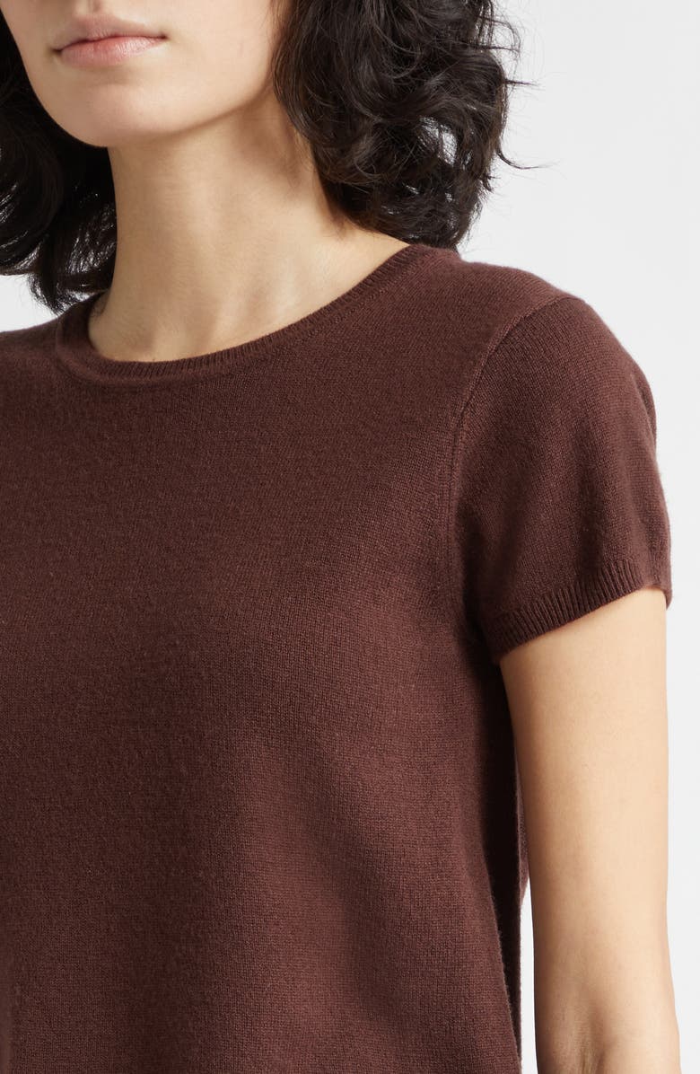 POSSE Freddie Knit Merino Wool & Cashmere T-Shirt, Alternate, color, Chocolate