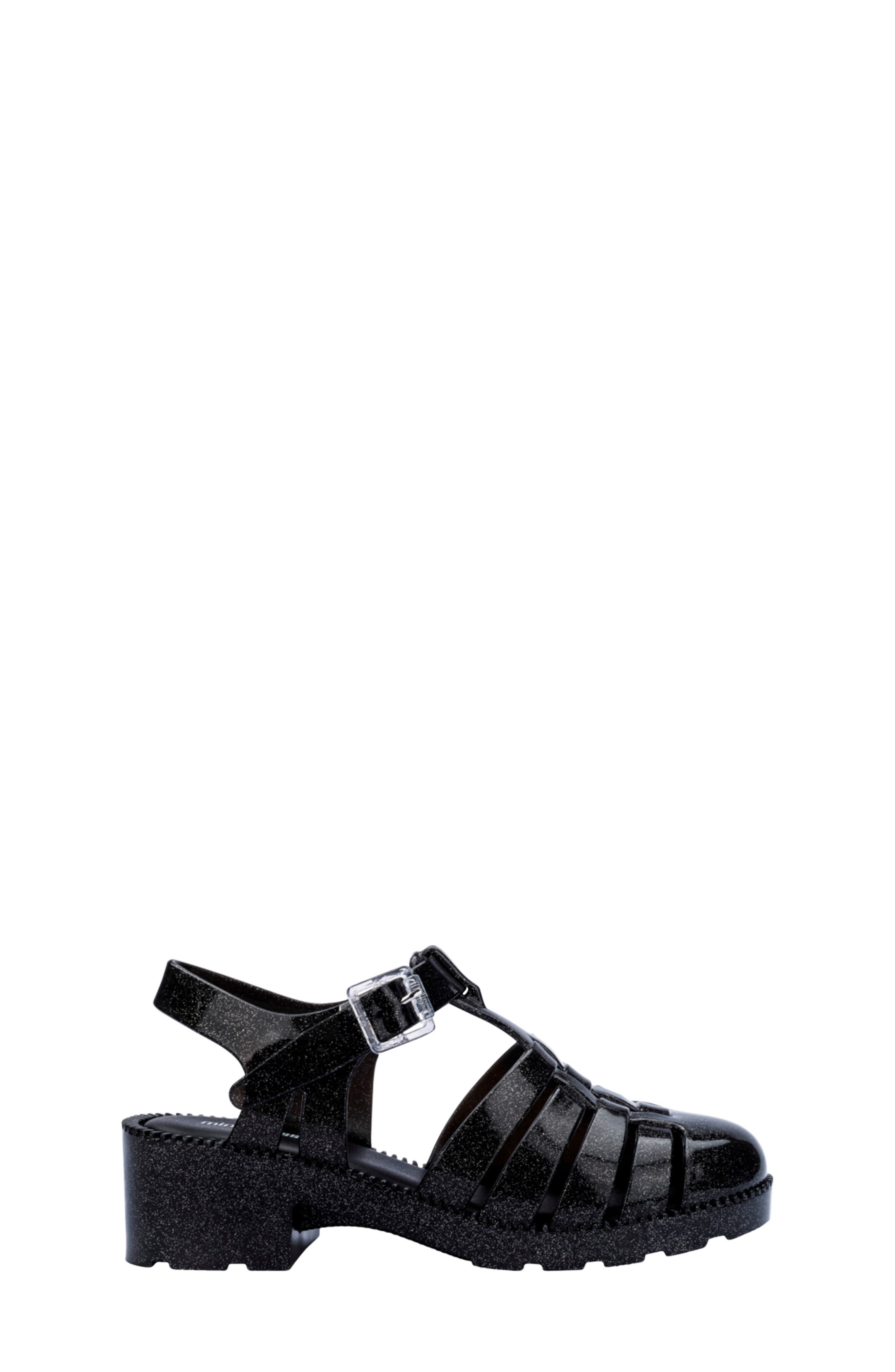 Mini Melissa Posession Jelly Fisherman Sandal, Alternate, color, Pearly Black