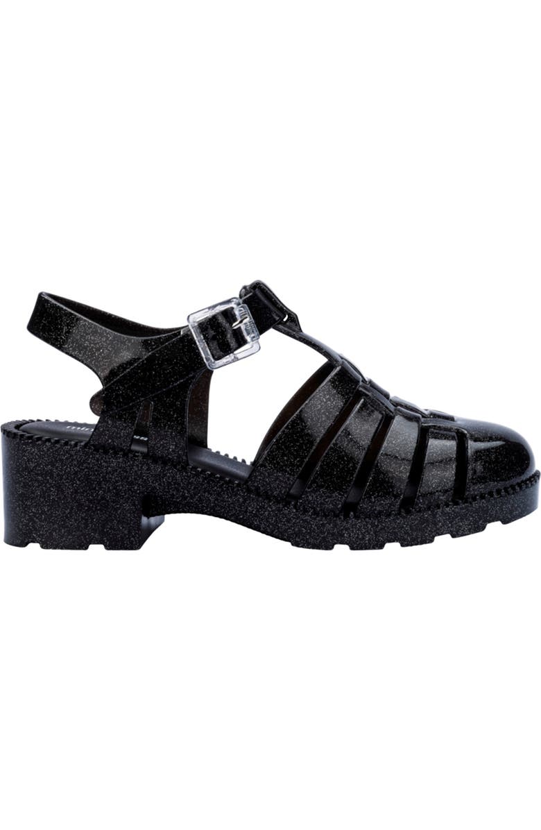 Mini Melissa Posession Jelly Fisherman Sandal, Alternate, color, Pearly Black