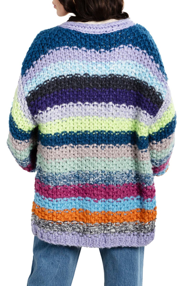 SAACHI Stripe Cardigan, Alternate, color, Blue