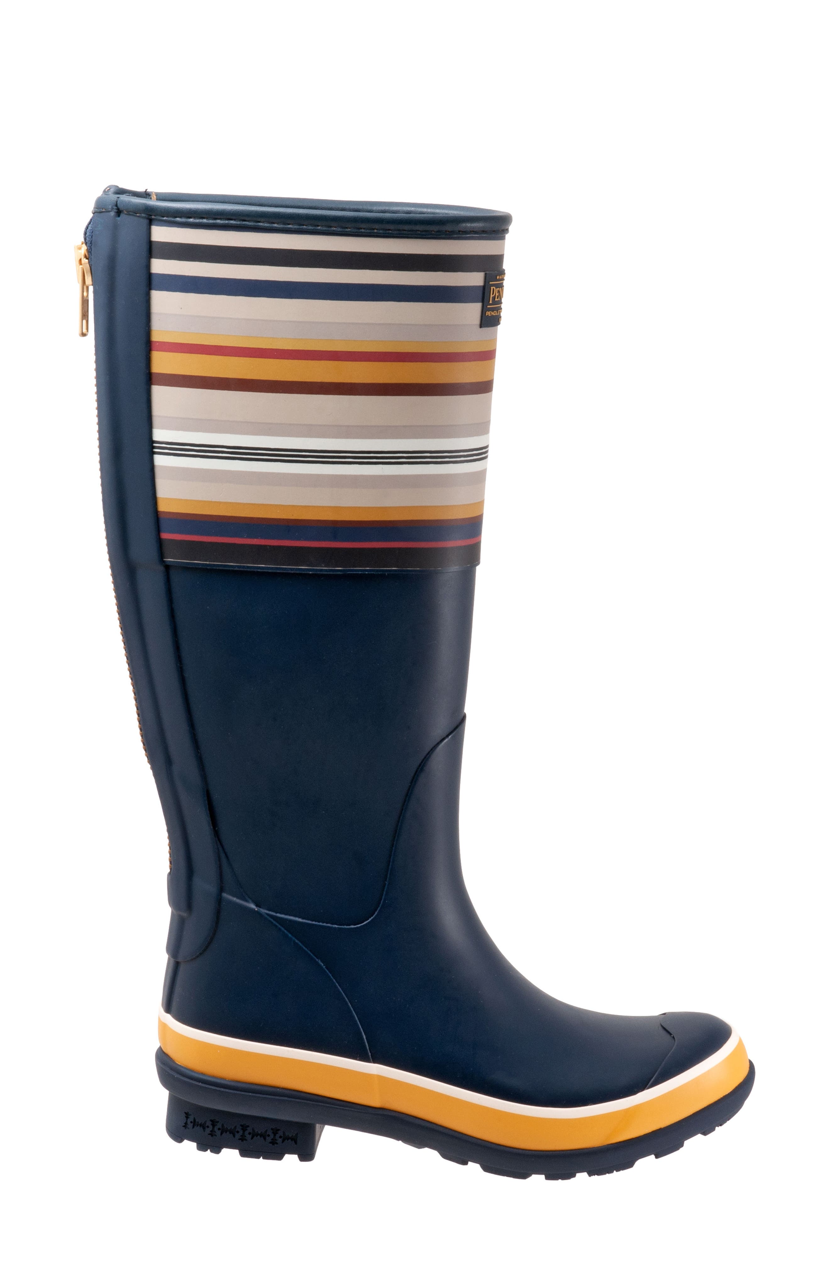 Pendleton Bridger Stripe Waterproof Knee High Rain Boot, Alternate, color, 