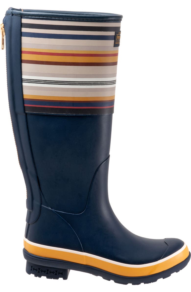 Pendleton Bridger Stripe Waterproof Knee High Rain Boot, Alternate, color,