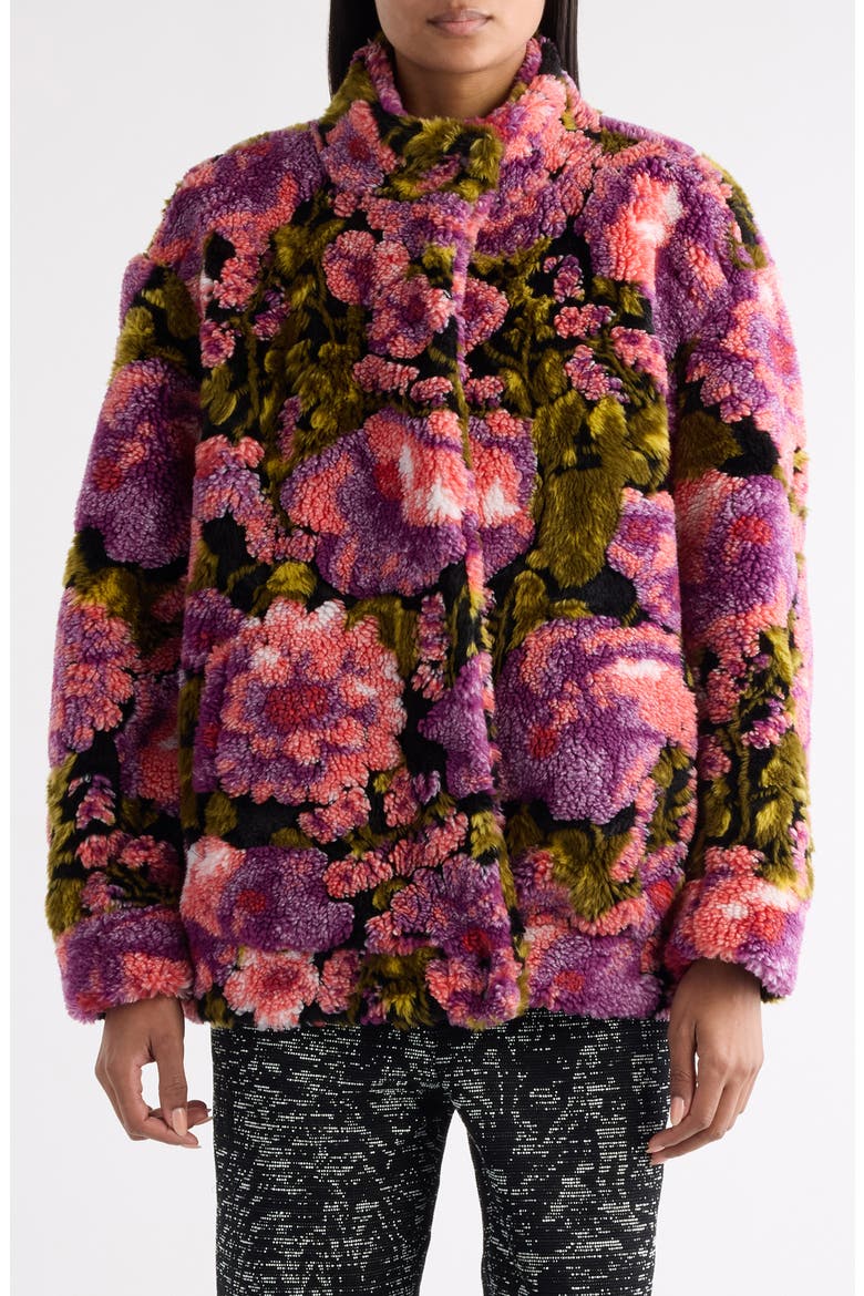 Dries Van Noten 花柄ブルゾン XS Vandi Floral Jacquard High Pile Fleece Jacket (Women) | Nordstrom
