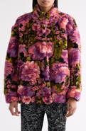 Dries Van Noten Vandi Floral Jacquard High Pile Fleece Jacket